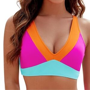 Blooming Jelly Colorblock Bikini‎ Top